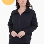 CURVY Modal-Blend Zip-Up Jacket